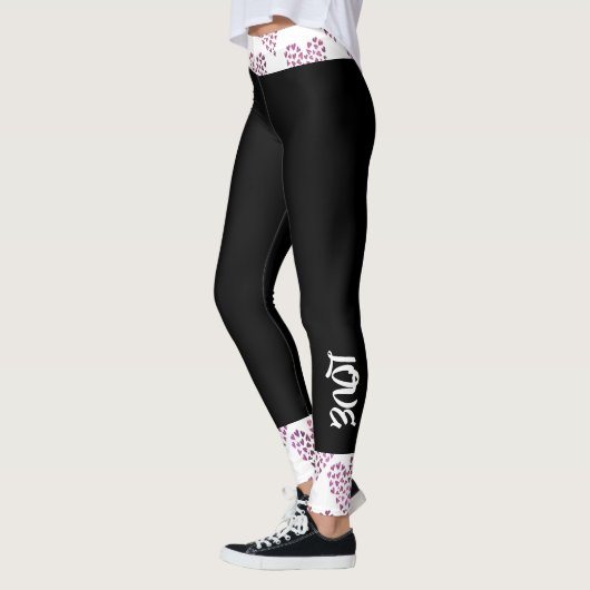Roze Leggings van de Heart Love Women's (Links)