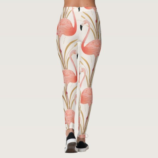 Roze Leggings van de Werkout van Flamingo (Achterkant)