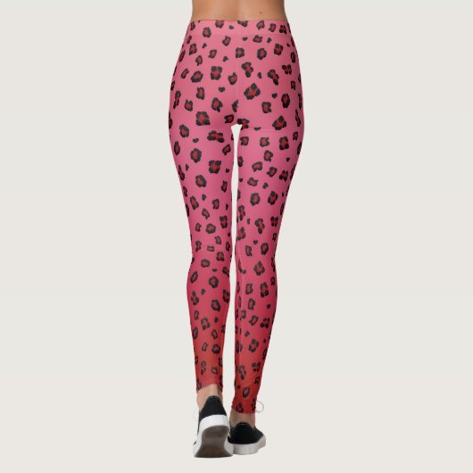 Roze Leggings van Leppard - Valentijnse Yoga Pants (Achterkant)