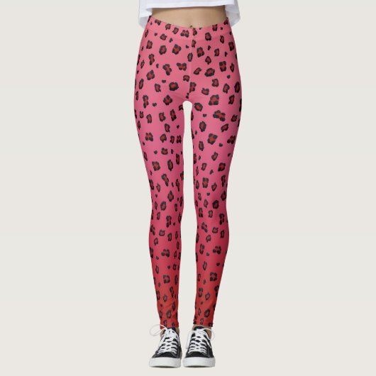 Roze Leggings van Leppard - Valentijnse Yoga Pants (Voorkant)