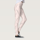 Roze Leggings voor bladafdrukken in dames (Rechts)