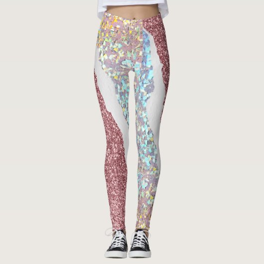 Roze Leggings voor glitter (Voorkant)