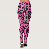 Roze Leggings voor glitter en zwarte luipaard (Achterkant)
