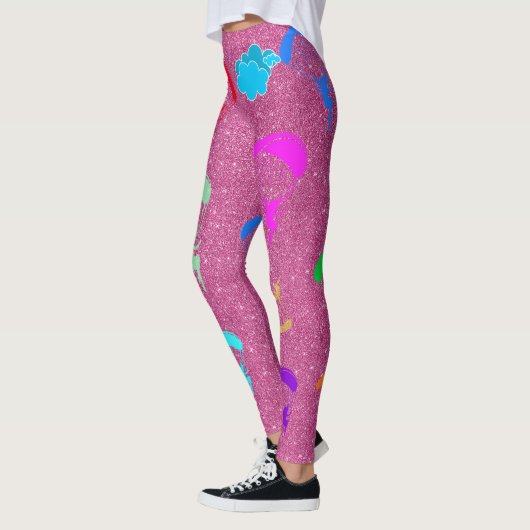 Roze Leggings voor kleurrijke pixels (Links)
