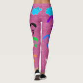 Roze Leggings voor kleurrijke pixels (Achterkant)