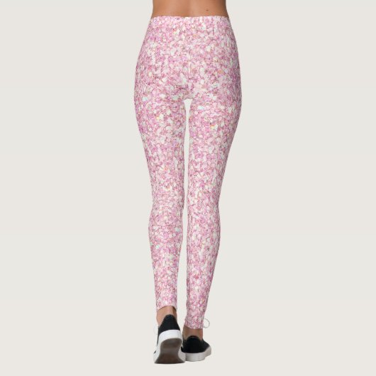 Roze Leggings voor mousserende glitter (Achterkant)