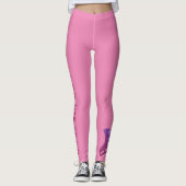 Roze leggings voor schaatsen - Geboren op schaats  (Voorkant)