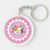 Roze Legpuzzel Hart Vorm Sleutelhanger (Achterkant)