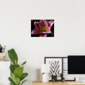 ROZE LEILIEBLOEM POSTER (Thuiskantoor)