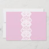 Roze leingerie Shower Noite White Lace Bridal Kaart (Achterkant)