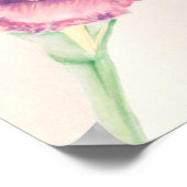 Roze lelie acrylschildering poster (Hoek)