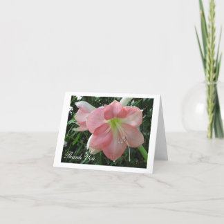 roze lelie bedankkaart