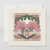 Roze Lelie - Bloem Betekenis Vriendschap Wenskaart (Voorkant)