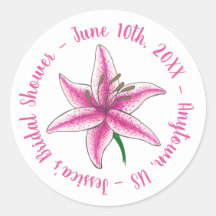 Roze lelie bloem bruids baby shower bloemenkleuren