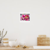 Roze Lelie Bloem Foto Poster (Keuken)