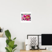 Roze Lelie Bloem Foto Poster (Thuiskantoor)