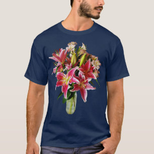 Roze Lelie Bloemen Boeket T-shirt