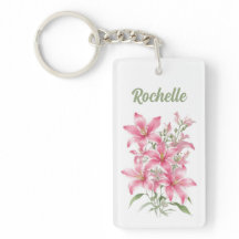 Roze Lelie Bloemen gepersonaliseerd
