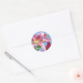 Roze Lelie Bloemen stickers Custom Shapes Lelies (Envelop)