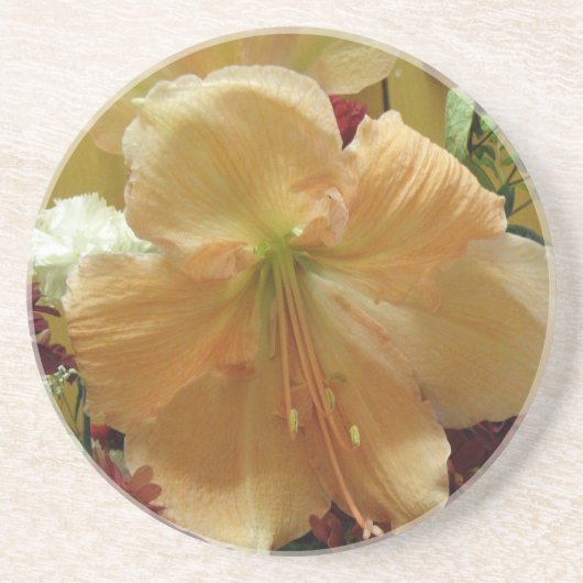 Roze lelie boeket onderzetters (Voorkant)