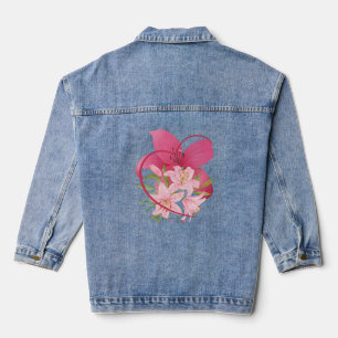 Roze lelie denim jacket