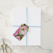 Roze lelie “Happy Easter”  Cadeaulabel (Met Touw)