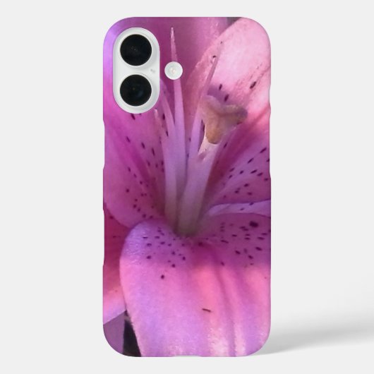 Roze lelie iPhone hoesje (Achterkant)