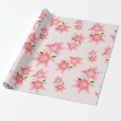 Roze lelie matte inpakpapier (Uitgerold)