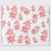 Roze lelie matte inpakpapier (Vlak)
