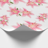 Roze lelie matte inpakpapier (Hoek)