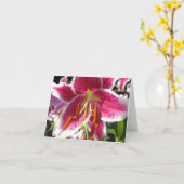 Roze lelie roze bloemenroze bloem tropische bloem kaart (Gele Bloem)