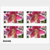 Roze lelie roze bloemenroze bloem tropische bloem rechthoekige sticker (Vel)