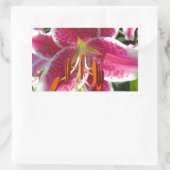 Roze lelie roze bloemenroze bloem tropische bloem rechthoekige sticker (Tas)