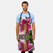 Roze lelie roze bloemenroze bloem tropische bloem schort (Gedragen)