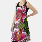 Roze lelie roze bloemenroze bloem tropische bloem schort (Insitu)