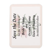 Roze Lelie Trio Save the Date Magneet (Verticaal)