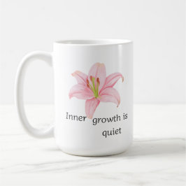 Roze leliebloem Innerlijke groei Inspirerend Koffiemok