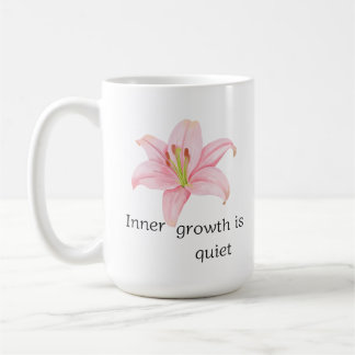 Roze leliebloem Innerlijke groei Inspirerend Koffiemok