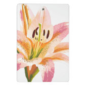 roze leliebloem | Waterverf bloemenschilderij Mini Klembord (Achterkant)