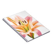 roze leliebloem | Waterverf bloemenschilderij Notitieboek (Rechterzijde)