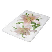 Roze Lelies Bloemkunst Badmat (Gekanteld)