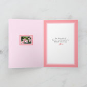 Roze Lelies Bruid & Bruid Trouw Kaart (Binnen)