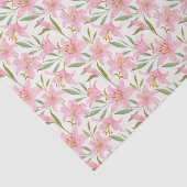 Roze Lelies Decoupage Papier, Bloemmotief Tissuepapier (Detail)