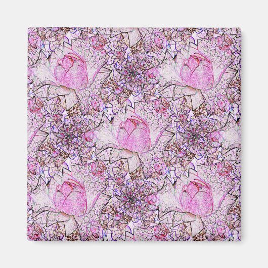 Roze Lelies..... Magneet (Voorkant)