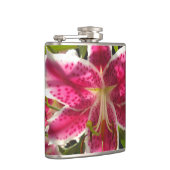 Roze lelies roze tropische bloemen roze bloemig heupfles (Rechts)