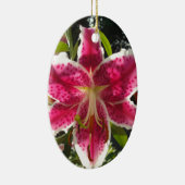 Roze lelies roze tropische bloemen roze bloemig keramisch ornament (Rechts)