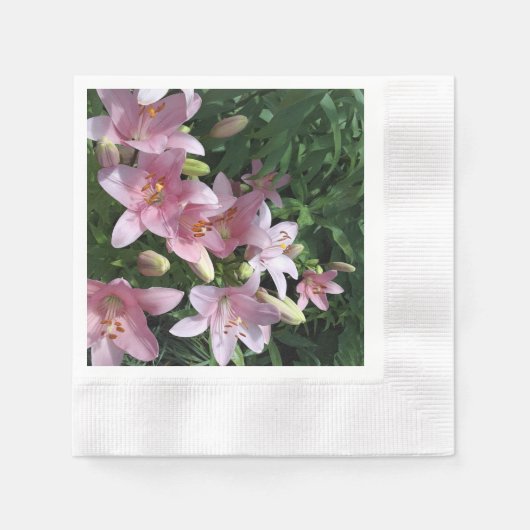 Roze Lelies Servet (Voorkant)