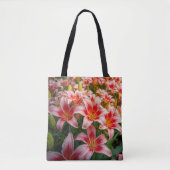 Roze Lelies Tote Tas (Voorkant)