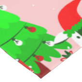 Roze Lelijke Kerstboom koe Tafelkleed (Gekanteld)