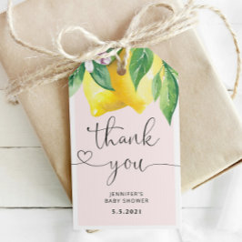 Roze Lemon bedankt label Cadeaulabel